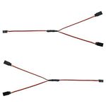 Super Debug 2Pcs 30cm Remote Control Y Servo Extension Cable, Male to Female