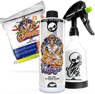 Nuke Guys Kit de nettoyage universel, pour voiture : nettoyant 1 l, vaporisateur Kwazar 0,5 l, 8 chiffons en microfibre, pour le nettoyage intérieur, extérieur et du moteur