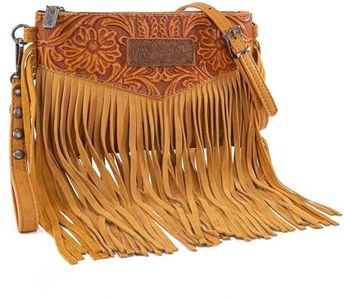 Wrangler Clutch Wristlet Fringe Purse Western Crossbody Bags for Women WG63-181YL