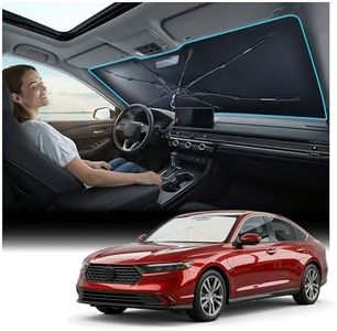 Nmoiss Windshield Sun Shade Umbrella for Honda Accord - [Vinyl Coating Heat Shield] Protect Car from Sun Rays & Heat Damage Keep Cool and Protect Interior, Spring Structure Edge