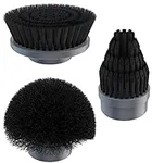 Replacement Brush Heads Set of 3 for GENIANI Electric Spin Scrubber, Scrub Brush for Cleaning Bathroom, Tile, Floor, Tub, and Shower (Black)