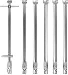 BBQ Future 67557 Grill Burner Tube Set for Weber Summit 460 470 Series with a Smoker, 20 1/2" Stainless Steel Main Burner Tube and Sear Burner Replacement Part for Weber Summit Gas Grills, 6 Pack