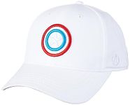 Amazon Brand - Symbol Unisex's Marvel Cap Pack of 1, Captain America Embroidered Design, Official Disney Licensed Product, Adjustable Fastening (AW23SYMVLUS01_White OS)