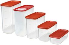 Rubbermaid Modular Premium Food Storage Containers with Lids, 10-Piece, Clear