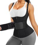 Nebility Women Waist Trainer Corset Zipper Vest Body Shaper Cincher Tank Top with Adjustable Straps