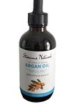 Argan Oil- Pure, Cold pressed, Hexane Free- 4Oz (118ml) by Streams Natural- Excellent Moisturizer For Skin, Hair, Nails, Moroccan Argan Carrier Oil