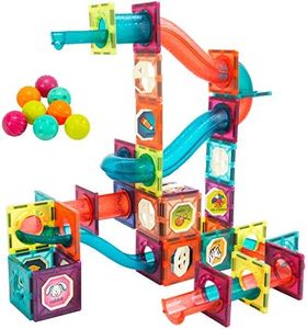 Magnetic Building Blocks Toys for Kids Ages 4-8-12 with Ball Track Educational STEM Toys Gifts for 5-7 6 8 10 Year Old Boys Girls 3D Developmental Stacking Toys Construction Set for Child and Adults