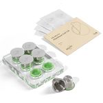 Reusable Capsules Compatible with Nespresso OriginalLine - 6pcs Reusable Coffee Pods,Stainless Steel Cups Compatible for OriginalLine Machine (6Pods+120pcs Lids+Storage Board)