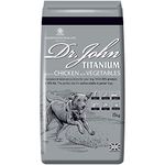 Dr. John Titanium Complete Dry Dog Food 15kg - Chicken, Vegetables and New Zealand Green-Lipped Mussel - Complete Nutrition for Active Adult and Junior Dogs