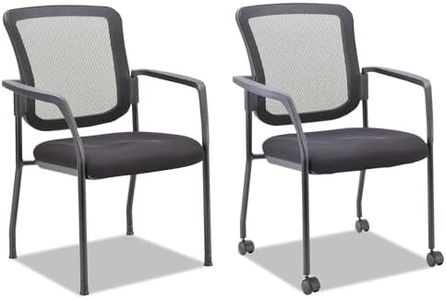 Alera Mesh Guest Stacking Chair, Black