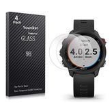 Youniker 4 Pack for Garmin Forerunner 245 Screen Protectors Tempered Glass for Garmin Forerunner 245 Music Smart Watch Screen Protector Foils Glass Anti-Scratch Anti-Fingerprint Bubble Free