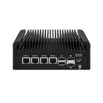 Micro Firewall Appliance, Mini PC, VPN, Router PC, Intel Alder Lake-N 12th Gen N100, HUNSN RJ43, 4 x 2.5GbE I226-V, 2 x HDMI, DP, TF, Type-C, Barebone, NO RAM, NO Storage, NO System