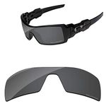 PapaViva Replacement Lenses for Oakley Oil Rig Black Grey - Polarized