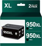 950XL Black Ink Cartridges Compatible for HP 950 XL Ink Replacement for HP 950 Black Ink Cartridges High Yield to use with HP OfficeJet Pro 8600, 8610, 8100, 8620, 8630, Printer (2 Black