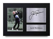 HWC Trading Jack Nicklaus Gift Signed A4 Printed Autograph Golf Gifts Photo Display