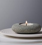 ICNBUYS Handmade Pebble Tea Light Candle Holder Handcrafted Tealight Holder for Zen Garden, Altar, Mantle, Desk, Table, Shelf