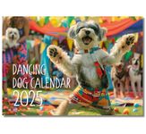 2025 A4 Dancing Dogs Calendar. One Month to View. A3 when open. Wall Calendar by Absolutely Yours.