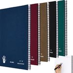 5 Pieces Jumbo Left Handed Notebook 100 Pages Left Handed Wide Ruled Notebook 11 x 9 Inches Spiral Notebook Lefty Notebooks for Easier Left Handed Use Supplies