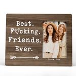 FONDCANYON Best Friends Ever Picture Photo Frame, Bestie Bff Friend Picture Frames, Best Friend Ever Gifts, Best Friend Friendship Gifts For Men Women Friends Birthday Christmas Girls(4x6 Inch Photo)