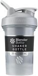 BlenderBottle Classic V2 Shaker Bottle with Stainless Steel Ball, For Protein Shakes, Dishwasher Safe, 590ml, Pebble Grey