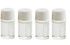 ASTRQLE White Cap: 24Pcs 2Ml /2G Mini Small Ounce Clear Glass Bottle Container Jar Vial Pot for Chemistry Lab Essential Oil Smaple Liquid Water Cosmetic Makeup Storage Bottle with Orifice