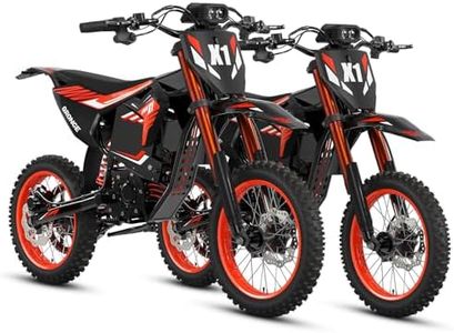 QRONGE X1 Spark Electric Dirt Bike 2-Pack Combo, Electric-Bike with 60V 28.8Ah Battery, 4500 Peak Motor, 50MPH, Electric Motorcycle for Mountain Off-Road Adults Teens