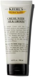 Kiehl's Crème with Silk Groom, Non-greasy Hair Styling Cream, Helps Moisturize & Smooth Hair, Adds Lustrous Shine, with Jojoba Oil, for All Hair Types - 6.8 fl oz