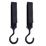 Car Seat Headrest Hook, Wisdompro 2 Pack Multi-Purpose Hanger for Handbag, Purse, Coat, Clothes & Grocery Bag - Black