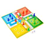 RATNA'S Classic Strategy Game Little Snakes and Ladders with Ludo 2 In 1 for Young Businessman (Multicolour)