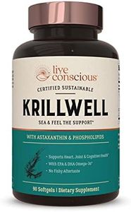 KrillWell Heart, Joint, and Cognitive Support | Certified Sustainable, Clinically-Proven K-Real Krill Oil 2X More Effective Than Fish Oil - 30 Day Supply