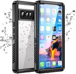 Google Pixel 6 Pro Waterproof Case with Built-in Screen Protector Dustproof Shockproof Drop Proof Heavy Duty Phone Case, Rugged Full Body Underwater Protective Cover for Google Pixel 6 Pro - Black