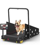 CIIHI Dog Treadmill for Medium Small Dogs - 265lbs Weight Capacity Pet Running Machine with 360° Rotatable Display - 2 in 1 Treadmill for Pet Fitness with Move Wheels and Remote Control