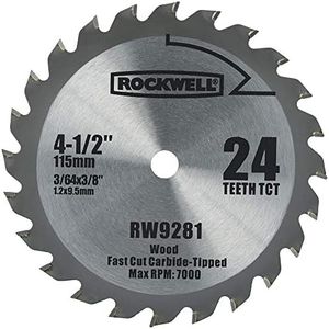 Rockwell RW9281 4 1/2-Inch 24T Carbide Tipped Compact Circular Saw Blade
