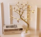 Starry Copper String Tree Branch Lamp LED Battery Operated or USB Supply Warm Wire Bedside Light with Touch Switch for Home Room Decor