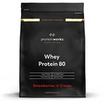 Protein Works - Whey Protein 80 Powder | Low Calorie Protein Shake | Whey Protein Shake | 57 Servings | Strawberries 'n' Cream | 2kg