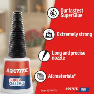 Loctite Precision Super Glue 5g – Clear Fast-Setting Liquid Adhesive for Wood, Metal, Rubber