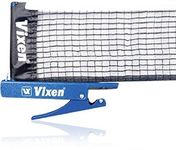 RECCON Star Portable Innovative Retractable Table-Tennis Net with Adjustable Length and Push Clamps (Blue)