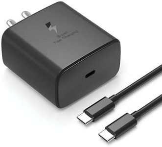 45W Super Fast Charger & Cable Compatible with Samsung Galaxy S24/S23/S22/S21/S20 (Ultra/Plus/Fe), Note 20/20+/10(All Series), S/A/F/M Series.