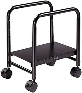 EUREKA ERGONOMIC Altezza Regolabile Torre Del Computer Stand, Acciaio Nero Case CPU Supporto Mobile Rotolo Carrello con Ruote, PC Gaming Computer Desk Accessori