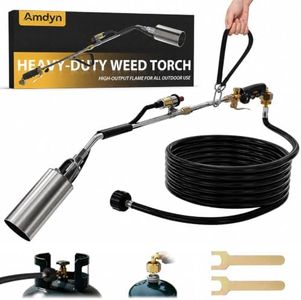 Propane Weed Torch Burner with Ergonomic Support Strap for Easy Control