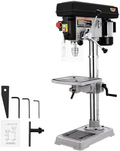 15 in Benchtop Drill Press with Swing-away Safety Guard, 7.5 Amp 120V Pure Copper Motor, 288-3084 RPM Variable Speed, 0-45° Tilting Worktable, Tabletop Drilling Machine for Wood Metal