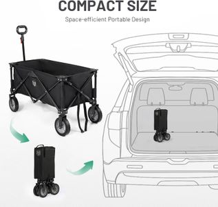 TIMBER RIDGE Folding Camping Trolley – Portable Outdoor Utility Cart