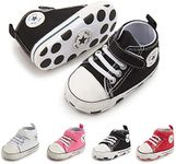 Save Beautiful Baby Girls Boys Canvas Sneakers Soft Sole High-Top Ankle Infant First Walkers Crib Shoes