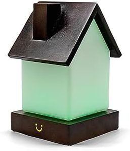 LuvLink Home Friendship Lamp v2 Extended WiFi Range - Bluetooth Setup - Wood & Glass Design (Single, Walnut)