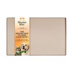 Neater Pet Brands Neater Mat - Waterproof Silicone Pet Bowls Mat - Protect Floors from Food & Water (19" x 12", Cappuccino)