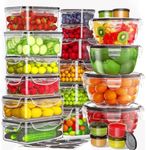 44 Pcs Food Storage Containers with Lids Airtight (22 Containers&22 Lids), Plastic Food Containers for Pantry&Kitchen Storage, BPA-Free, Leak Proof,Microwave and Dishwasher Safe, Includes Labels&Pen