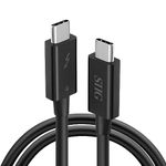 SIIG Thunderbolt 4 Cable 2.3ft (0.7M), 8K@60Hz Display, 40Gbps Data Transfer, 240W Charging, Thunderbolt 4 USB C to USB C Cable, Intel Thunderbolt Certified (CB-TB0211-S1)