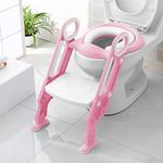 JUNIOR JOE Acrylonitrile Butadiene Styrene Adjustable Baby Potty Training Foldable Non Slip Potty Stand (Pink)