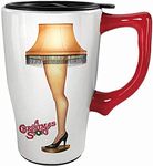 Spoontiques - 12815 Spoontiques A Christmas Story Leg Lamp Ceramic Travel Mug, 18 Ounces, White