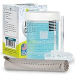 GreatShield Jewelry Liquid Cleaner Solution Kit With Gentle Brush, Cleaning Cloths And Basket for Gold, Silver, Diamond, Platinum Jewelry, Precious Stone, Suitable For Bracelet Rings Necklace Earrings